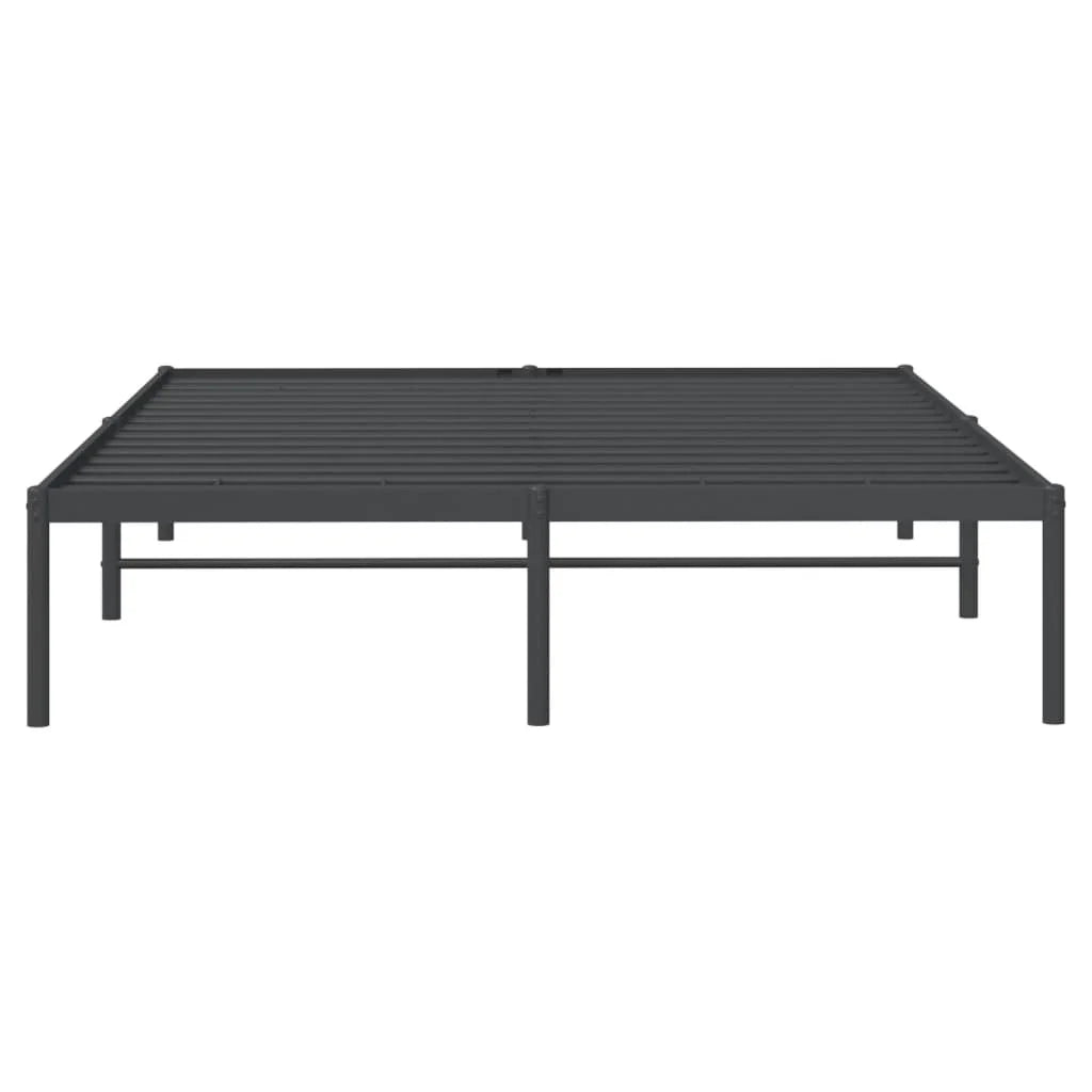 Lit Métal Noir 140x190 cm - Robuste, Élégant et Fonctionnel