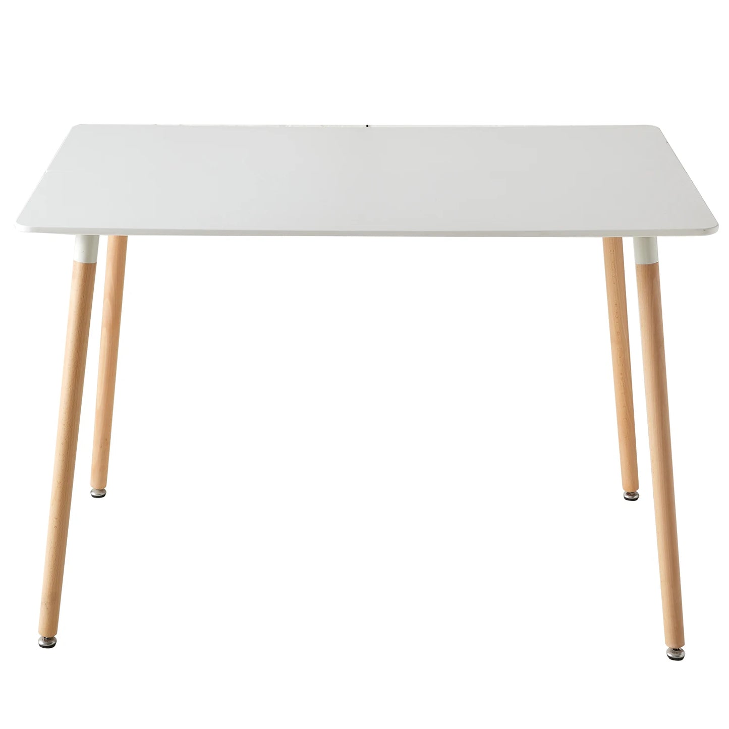 Table a manger rectangulaire en bois de style nordique blanc 110 cm