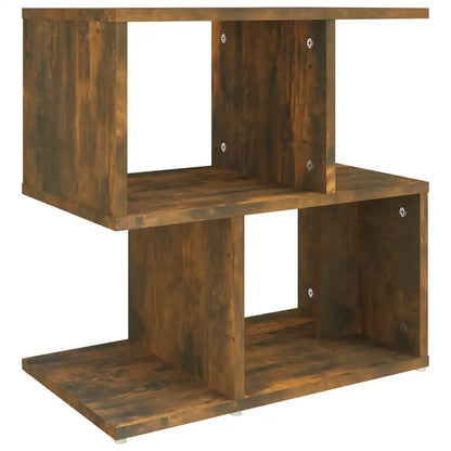 Table de chevet en bois de chêne fumé 50x30x51,5 cm
