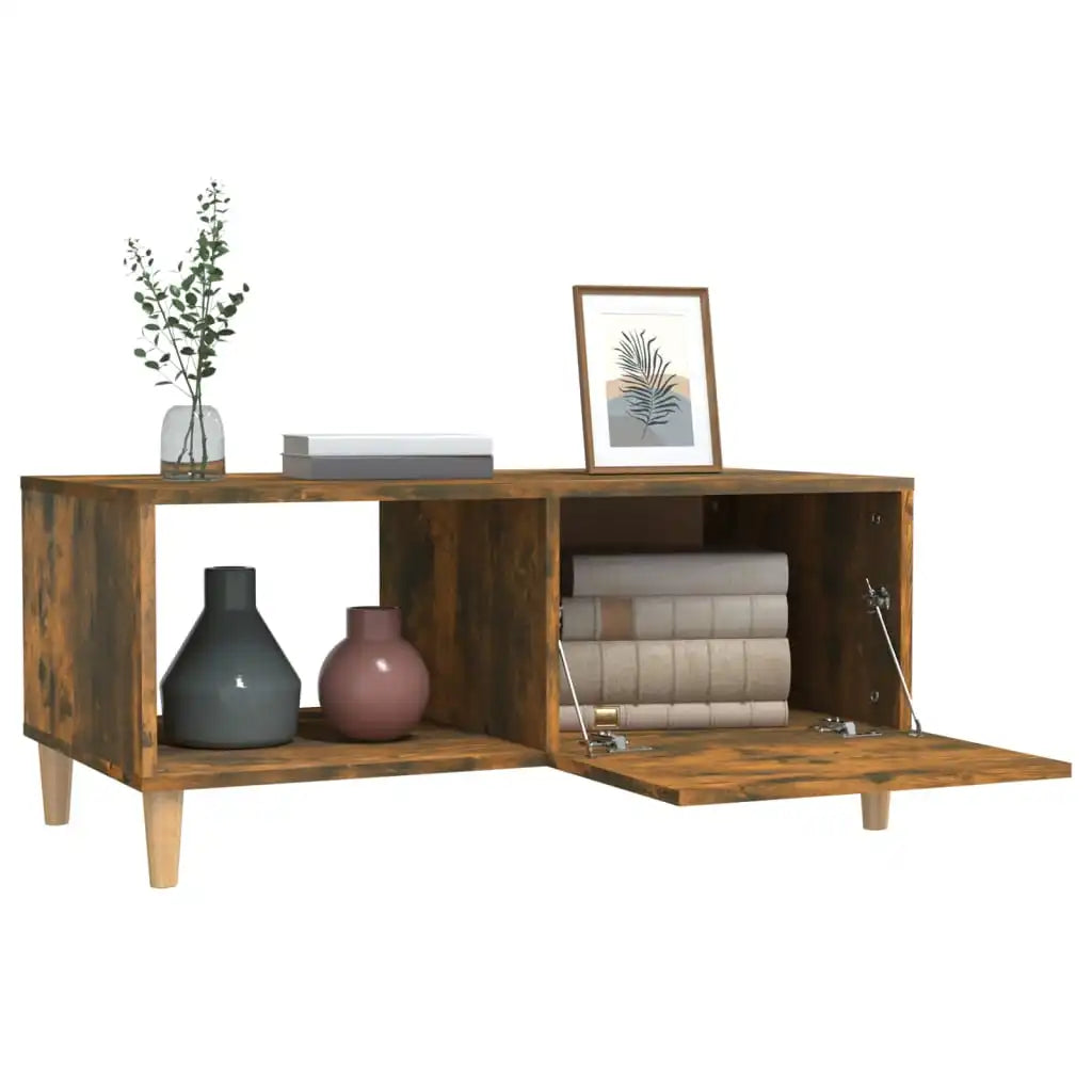 Table basse en bois de chêne style nordique  89,5x50x40 cm