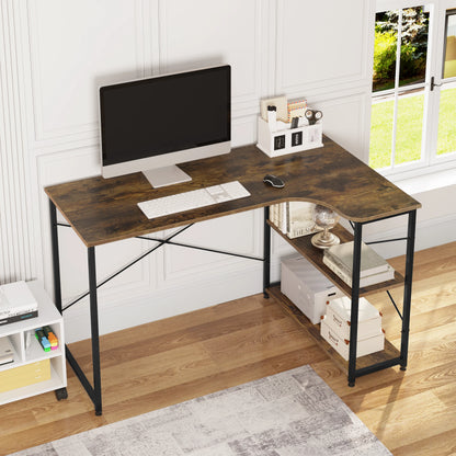 Bureau d'Angle Bois Métal - Organisation et Style pour Votre Espace de Travail