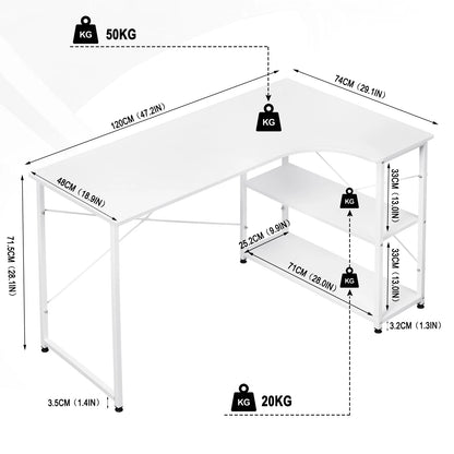 Bureau d'Angle Bois Métal - Organisation et Style pour Votre Espace de Travail