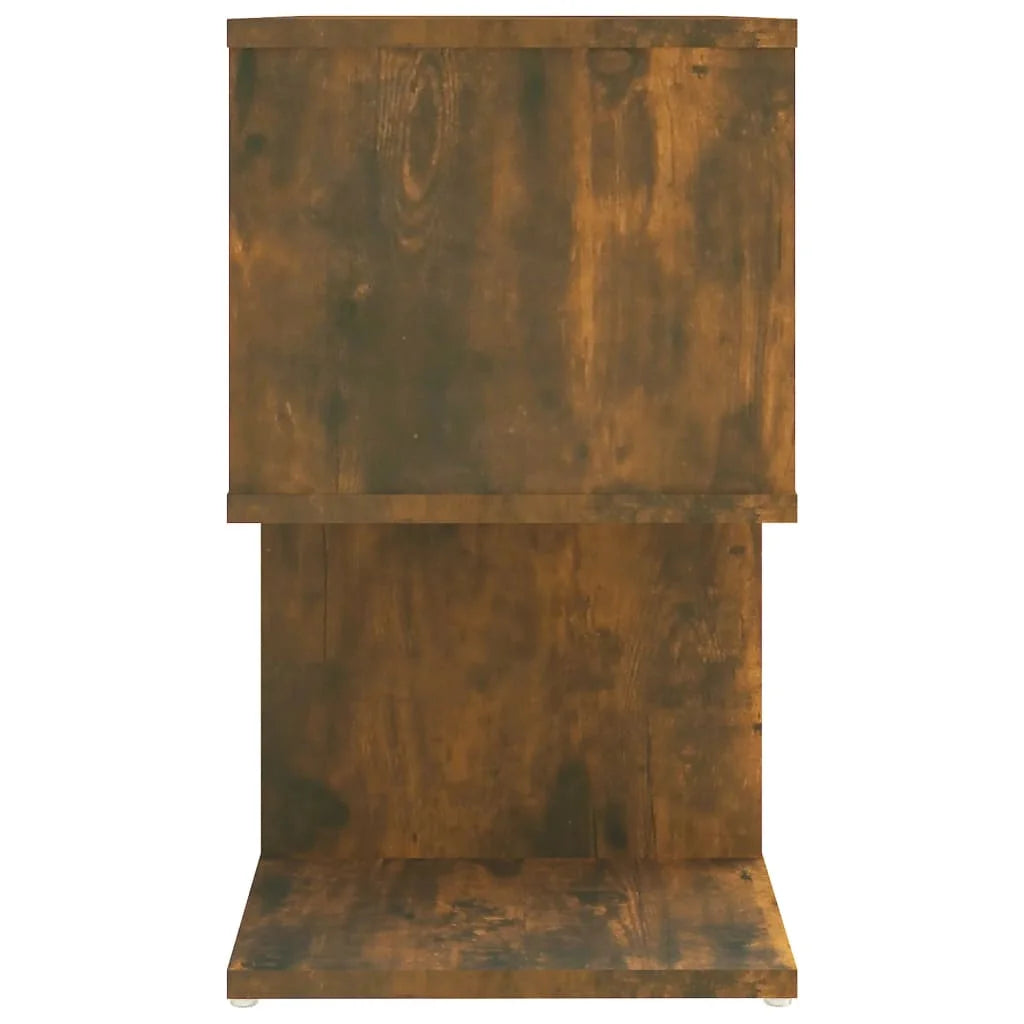 Table de chevet en bois de chêne fumé 50x30x51,5 cm