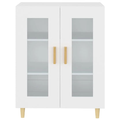 Buffet Blanc de Rangement 69,5x34x90 cm en Bois - Minimalisme et Fonctionnalité Réunis