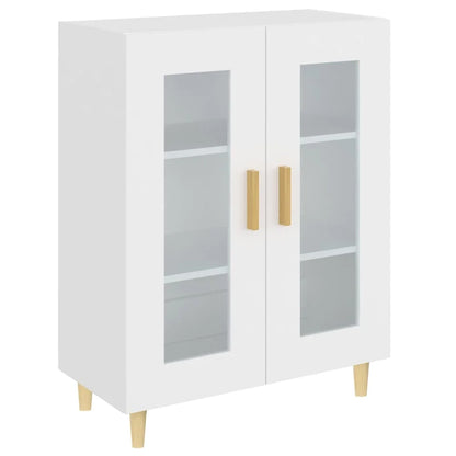 Buffet Blanc de Rangement 69,5x34x90 cm en Bois - Minimalisme et Fonctionnalité Réunis