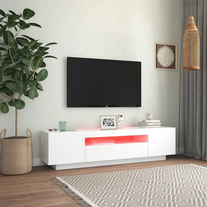 Meuble Tv avec lumière led blanc Samuel