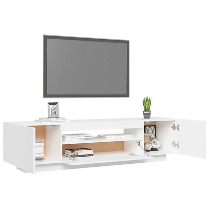 Meuble Tv avec lumière led blanc Samuel