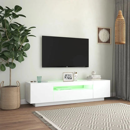 Meuble Tv avec lumière led blanc Samuel