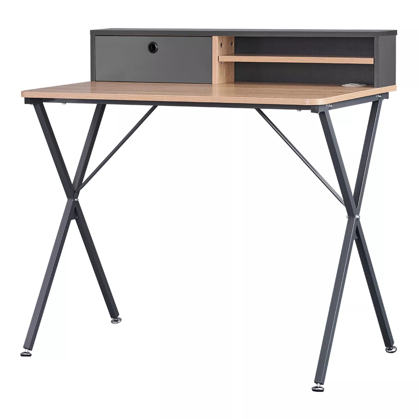 Bureau d'Ordinateur Moderne en Bois et Métal - Polyvalent, Élégant et Pratique